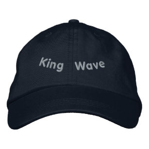 KING Wave Oceaan Surge Geïnspireerde Elegante-Hoed Geborduurde Pet