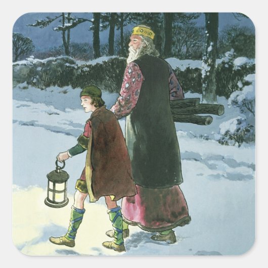 King Wenceslas (c.907-c.929) van 'Peeps in the Vierkante Sticker (Voorkant)