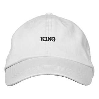 King White Color Visor Geborduurde Petten of Pette