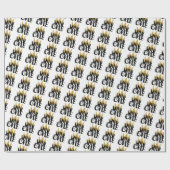 King Wild One Gold Crown 1st Birthday Party Cadeaupapier (Vlak)