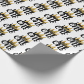 King Wild One Gold Crown 1st Birthday Party Cadeaupapier (Hoek)