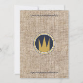 King Wild ONE Thing Gold Crown 1E verjaardagsfeest Kaart (Achterkant)