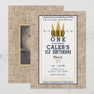 King Wild ONE Thing Gold Crown 1ST Party Foto Kaart