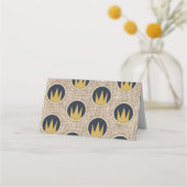 King Wild Thing Gold Crown Burlap Birthday Party Plaatskaartje (Achterkant)