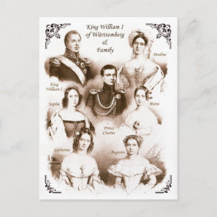 King William I of Württemberg & Family Briefkaart