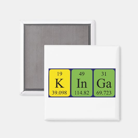Kinga periodiek table name magnet (Voorkant / Achterkant)