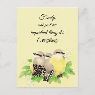Kingbird Bird Inspirerend Family Quote Art Briefkaart