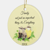 Kingbird Bird Inspirerend Family Quote Art Keramisch Ornament (Links)