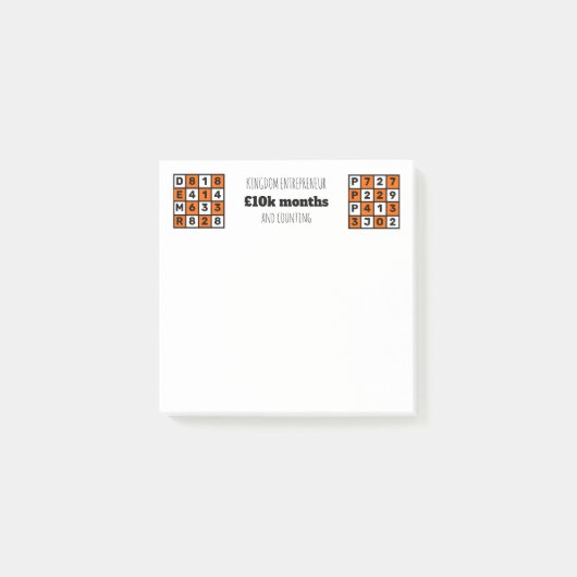 Kingdom Entrepreneur Christelijke Bevestiging Verz Post-it® Notes (Voorkant)