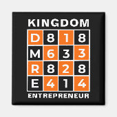 KINGDOM ENTREPRENEUR Christelijke Bijbelversie Magneet (Voorkant)