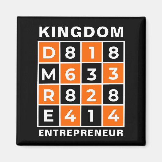 KINGDOM ENTREPRENEUR Christelijke Bijbelversie Magneet (Voorkant)
