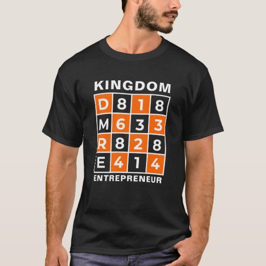 KINGDOM ENTREPRENEUR Christelijke Bijbelversie T-shirt (Voorkant)