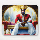 Kingdom Man Zwart Christelijke Kunst Muismat (Voorkant)