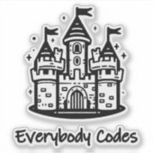 Kingdom of Algorithmia Custom-Cut Vinyl Sticker (Voorkant)