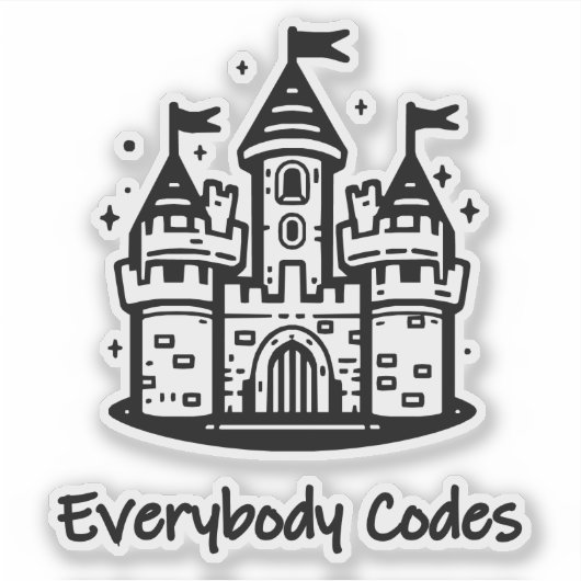 Kingdom of Algorithmia Custom-Cut Vinyl Sticker (Voorkant)