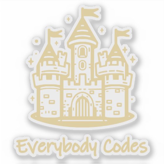 Kingdom of Algorithmia Custom-Cut Vinyl Sticker (Voorkant)