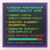 Kingdom Partnership Compatibility Scan-Onderzetter Glazen Onderzetter (Voorkant)