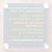 Kingdom Partnership Compatibility Scan-Onderzetter Glazen Onderzetter (Achterkant)