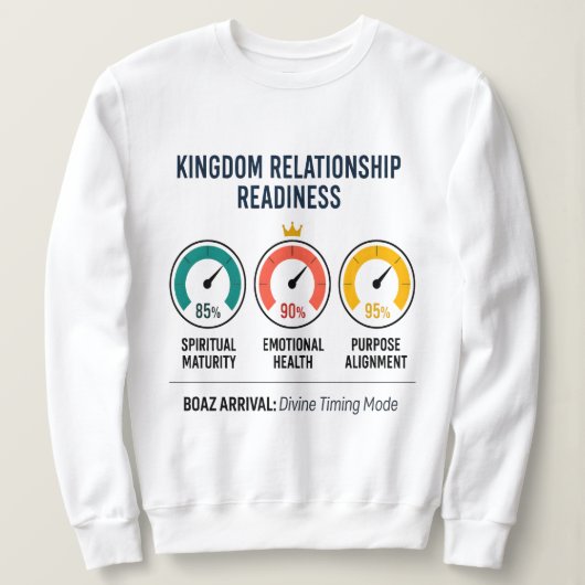 Kingdom Readiness Dashboard Christelijk Sweatshirt (Design voorkant)