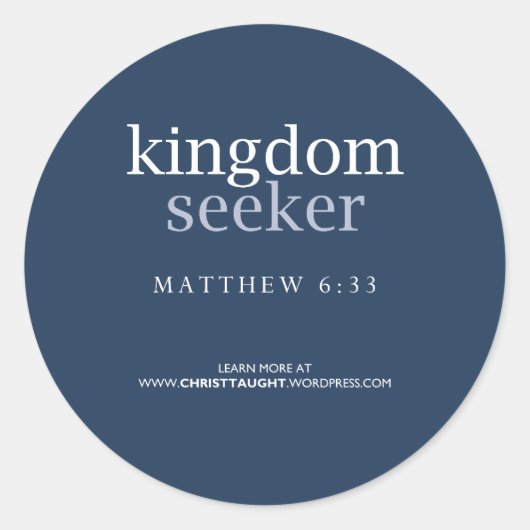 Kingdom Seeker Sticker (Voorkant)