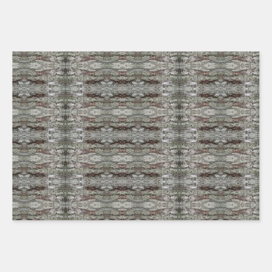 Kingdom Tree Bark Patterned Inpakpapier Vel (Voorkant 2)