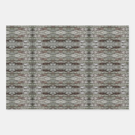 Kingdom Tree Bark Patterned Inpakpapier Vel (Voorkant)