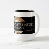 #KINGDOMPRENEUR - IN ZIJN AFBEELDING TM Black Tweekleurige Koffiemok (Voorkant rechts)