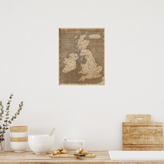 Kingdoms Map door Arrowsmith Poster (Keuken)