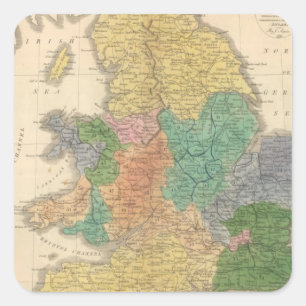 Kingdoms van de Angelsaksen Vierkante Sticker