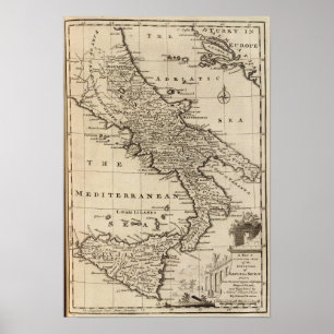 Kingdoms van Napels en Sicilië, Italië Poster