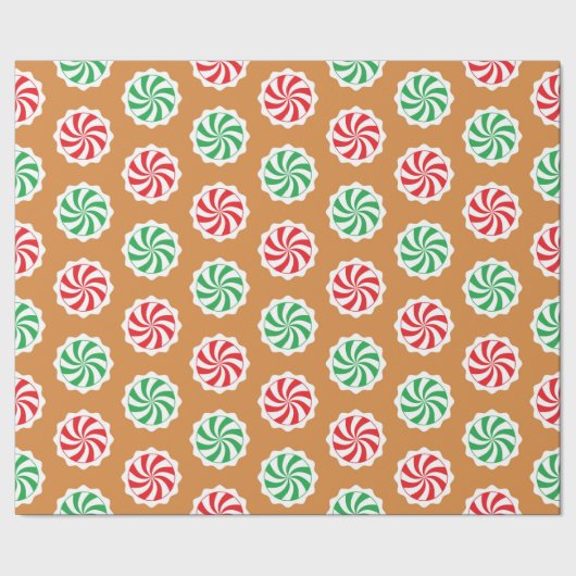 Kingerbrood House Peppermint Snoep Wrappapier Cadeaupapier (Zoom)