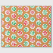 Kingerbrood House Peppermint Snoep Wrappapier Cadeaupapier (Vlak)