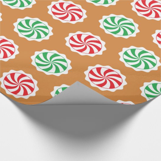 Kingerbrood House Peppermint Snoep Wrappapier Cadeaupapier (Hoek)