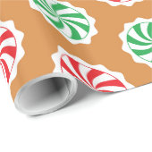 Kingerbrood House Peppermint Snoep Wrappapier Cadeaupapier (Rol Hoek)