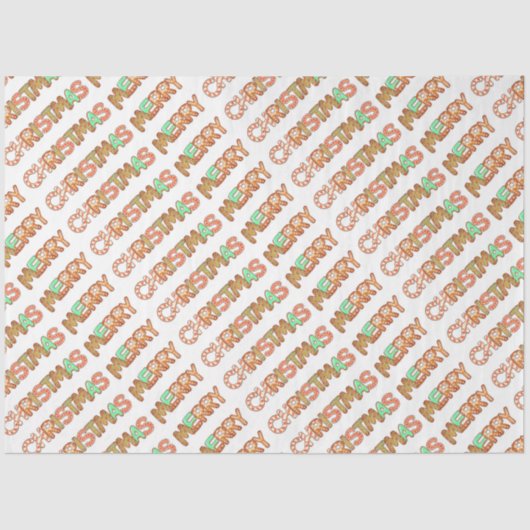 Kingerbrood, kerstcadeaupapier tissuepapier (Voorkant)