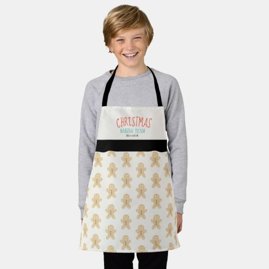 Kingerbrood Man Pattern-kerstbankteam Schort (Gedragen)