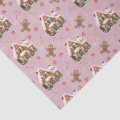 Kingerbrood - Roze kerstcadeau Tissuepapier (Detail)