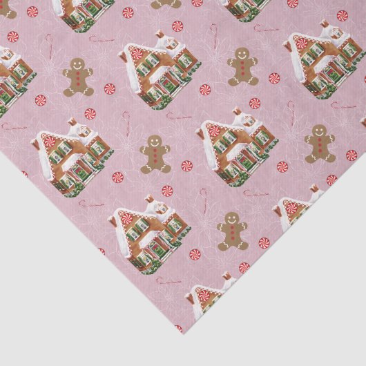 Kingerbrood - Roze kerstcadeau Tissuepapier (Detail)