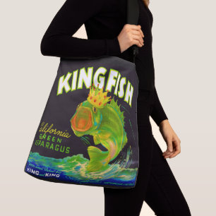 Kingfish aspergetiket van 1930 crossbody tas