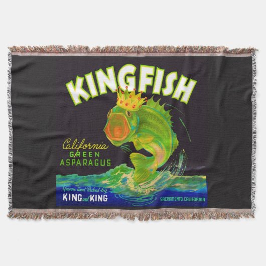Kingfish aspergetiket van 1930 deken (Voorkant)