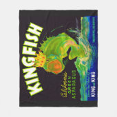 Kingfish aspergetiket van 1930 fleece deken (Voorkant)
