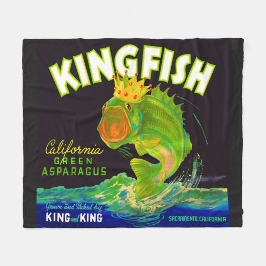 Kingfish aspergetiket van 1930 fleece deken (Voorkant (Horizontaal))