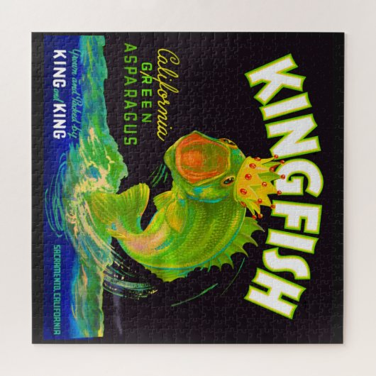 Kingfish aspergetiket van 1930 legpuzzel (Horizontaal)