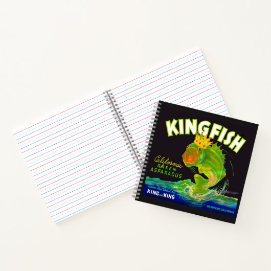Kingfish aspergetiket van 1930 notitieboek (Binnen)