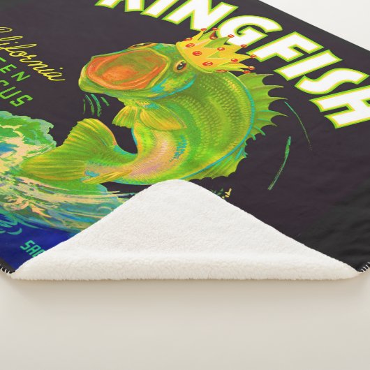 Kingfish aspergetiket van 1930 sherpa deken (3/4)