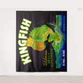 Kingfish aspergetiket van 1930 wandkleed (Voorkant)