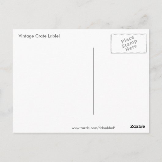 Kingfish Peas Crate Label Briefkaart (Achterkant)