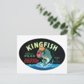 Kingfish Peas Crate Label Briefkaart (Staand voorkant)
