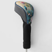 Kingfisher and pink roses golfheadcover (Schuin)
