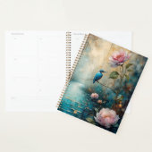 Kingfisher and pink roses planner (Display)